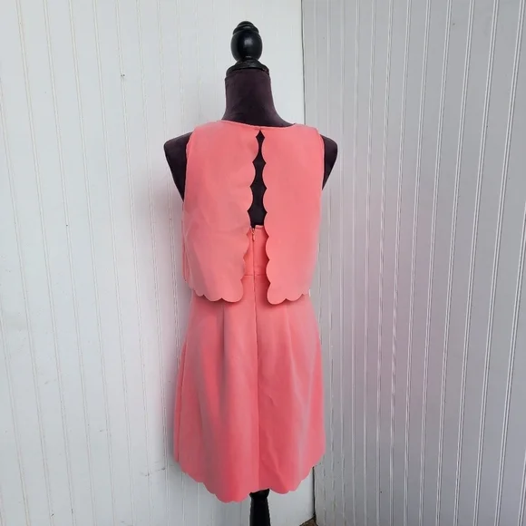 LOFT Pink Sleeveless Tiered Mini Dress for Cocktail - Picture 8 of 15